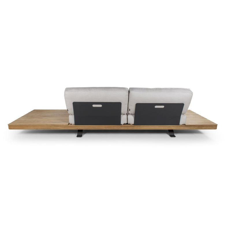 Praiano Sofa - BETACO Sofas - 2-Seater Sofa / Black Aluminum / Teak / Cico 17 - HORNE