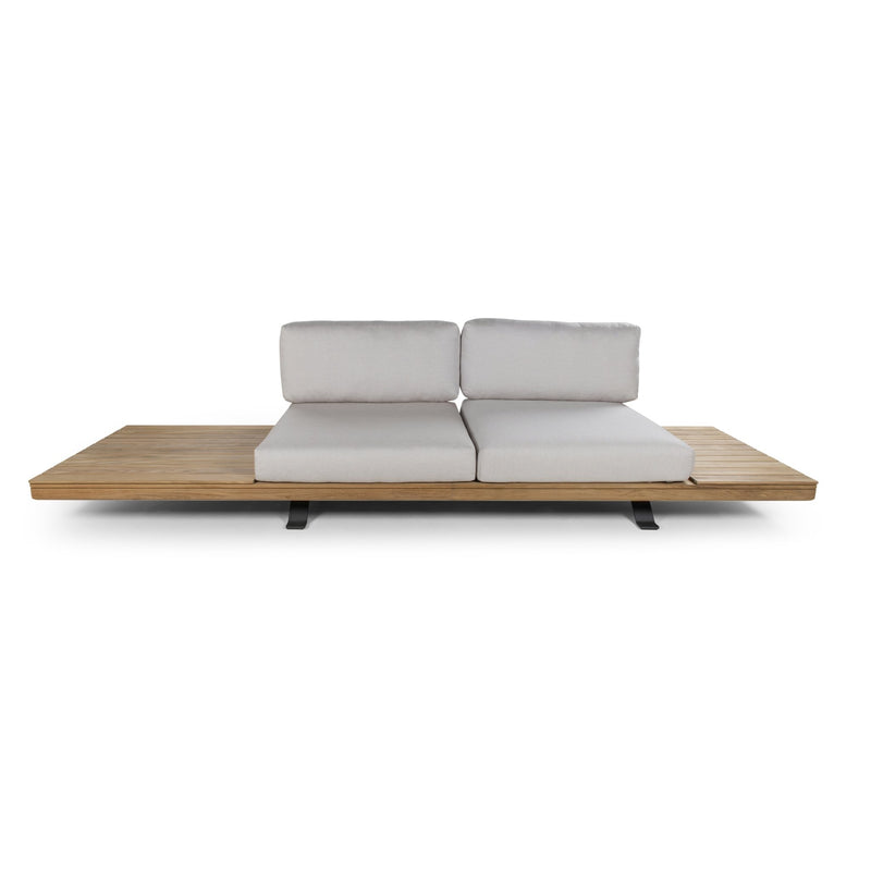Praiano Sofa - BETACO Sofas - 2-Seater Sofa / Black Aluminum / Teak / Cico 17 - HORNE