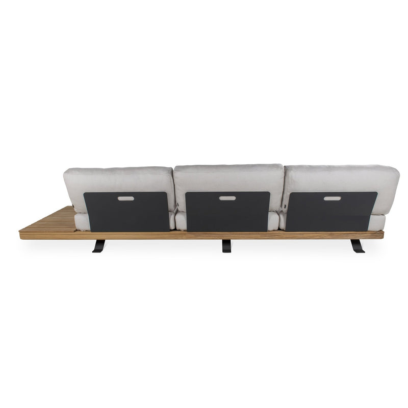 Praiano Sofa - BETACO Sofas - 2-Seater Sofa / Black Aluminum / Teak / Cico 17 - HORNE
