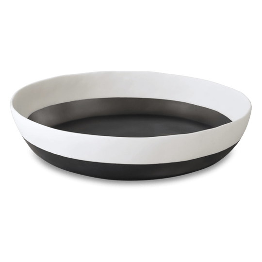 Purist Duo Bowl - Tina Frey Serveware - Extra Large - Half Grey With White Top - HORNE