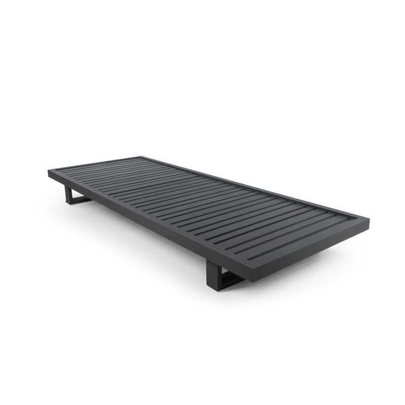 Ravello Sun Lounger - BETACO Chairs - Black Aluminum / Teak - HORNE