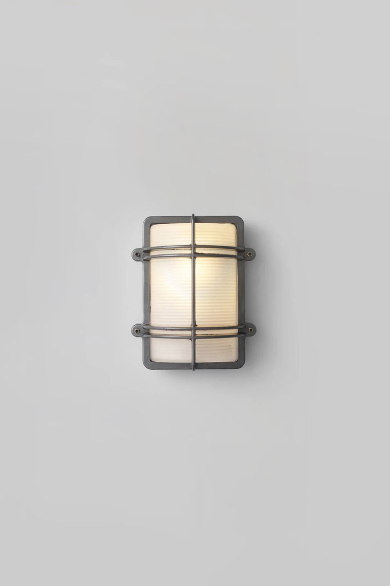 Rectangular Bulkhead 7373 - Davey Lighting Wall Sconces - Natural Brass - HORNE