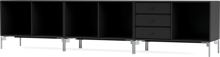 Rest Bench - With Legs - Montana - Sideboards + Cabinets - Black - Matte Chrome - HORNE