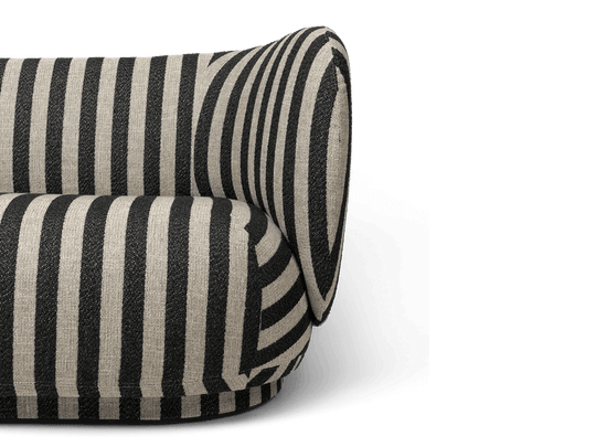 Rico 2 Seater Sofa - Louisiana - Ferm Living Sofas - Sand/Black - HORNE