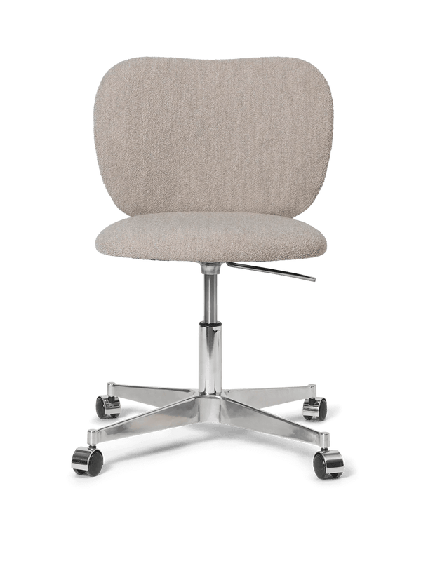 Rico Chair - Castors - Ferm Living Chairs - Soft Bouclé - Natural - HORNE