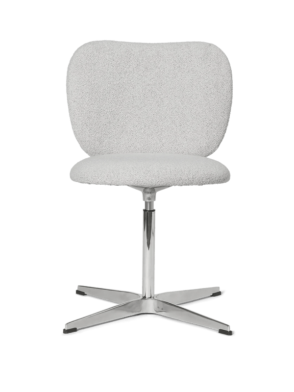 Rico Chair - Swivel - Ferm Living Chairs - Soft Bouclé - Off - White/Sand - HORNE