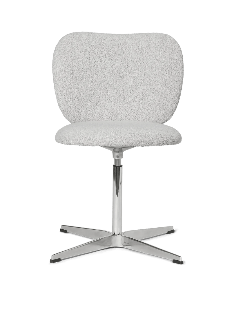 Rico Chair - Swivel - Ferm Living Chairs - Soft Bouclé - Off - White/Sand - HORNE