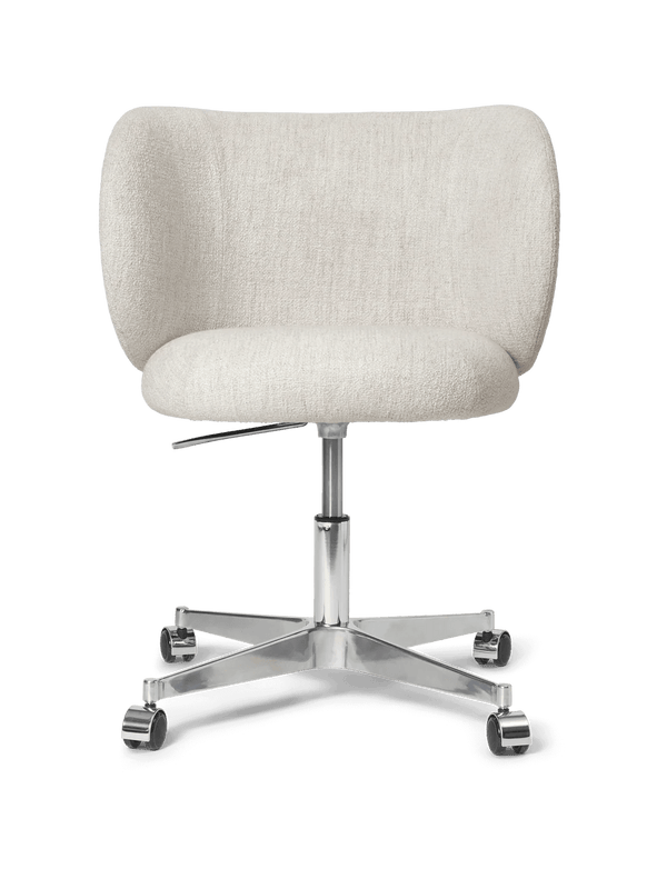 Rico Dining Chair - Castors - Ferm Living Chairs - Bouclé - Off - White - HORNE