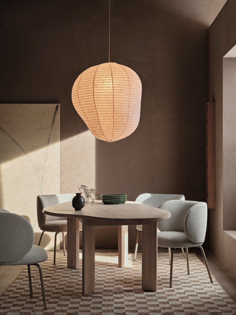 Rico Dining Chair - Ferm Living Chairs - Hallingdal - Dark Grey/Brown - Cashmere - HORNE