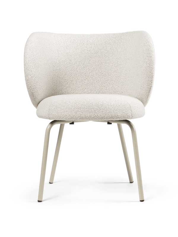 Rico Dining Chair - Ferm Living Chairs - Soft Bouclé - Off - White/Sand - Cashmere - HORNE