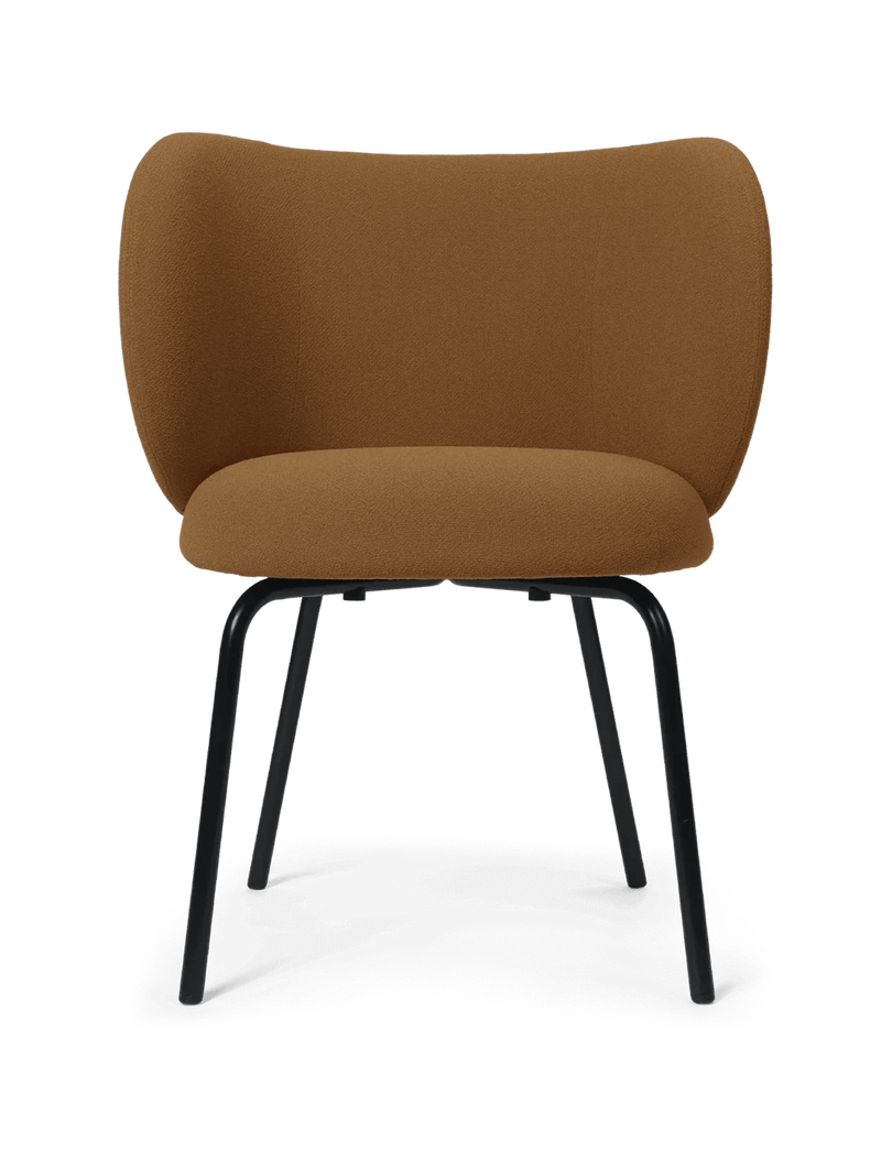 Rico Dining Chair - Ferm Living Chairs - Hallingdal - Dark Grey/Brown - Cashmere - HORNE