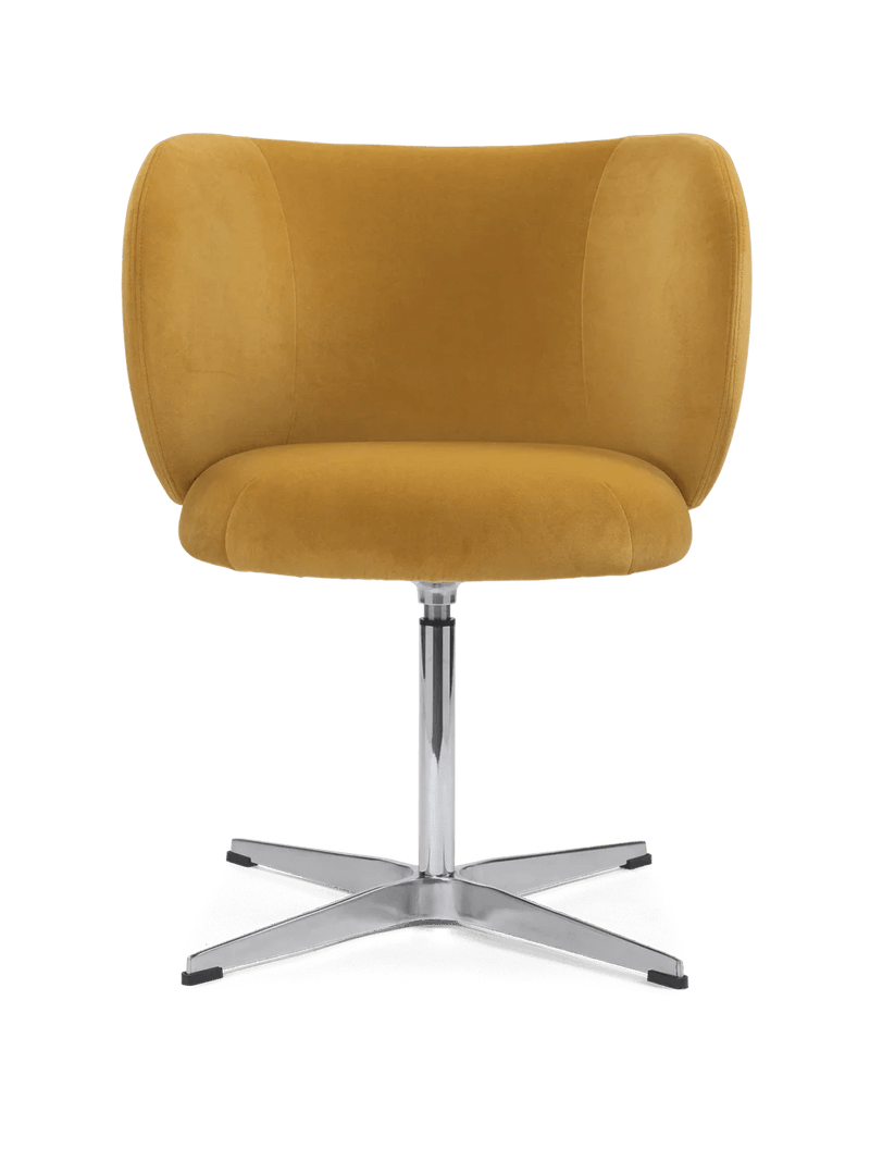 Rico Dining Chair - Swivel - Ferm Living Chairs - Rich Velvet - Soft Brown - HORNE