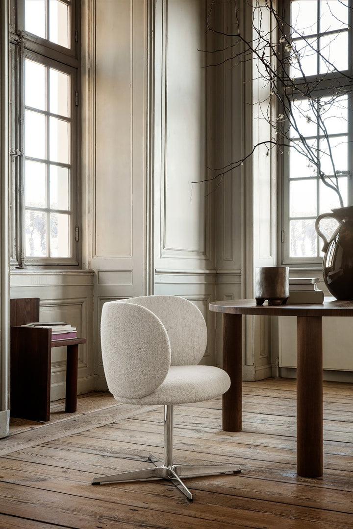 Rico Dining Chair - Swivel - Ferm Living Chairs - Rich Velvet - Soft Brown - HORNE