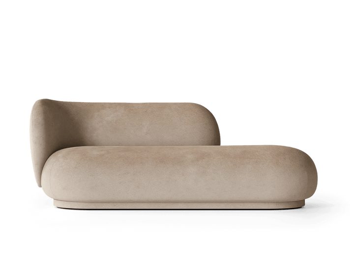 Rico Divan Left - Ferm Living Sofas - Faded Velvet - Sand - HORNE