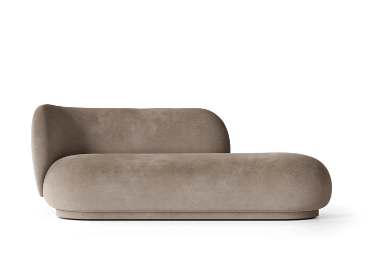 Rico Divan Left - Ferm Living Sofas - Faded Velvet - Beige - HORNE
