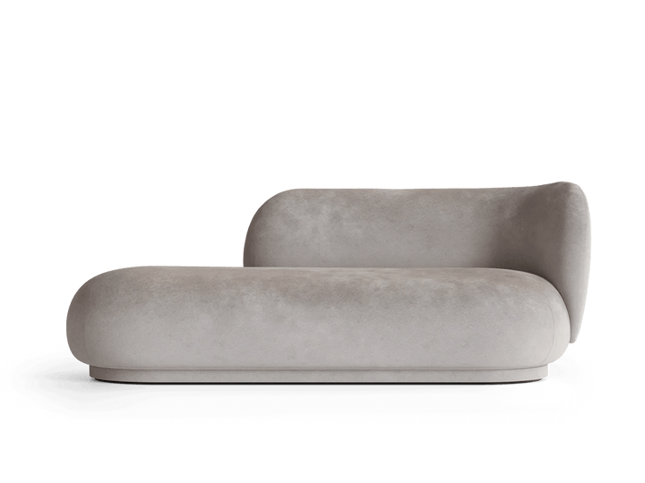 Rico Divan Right - Ferm Living Sofas - Faded Velvet - Concrete - HORNE