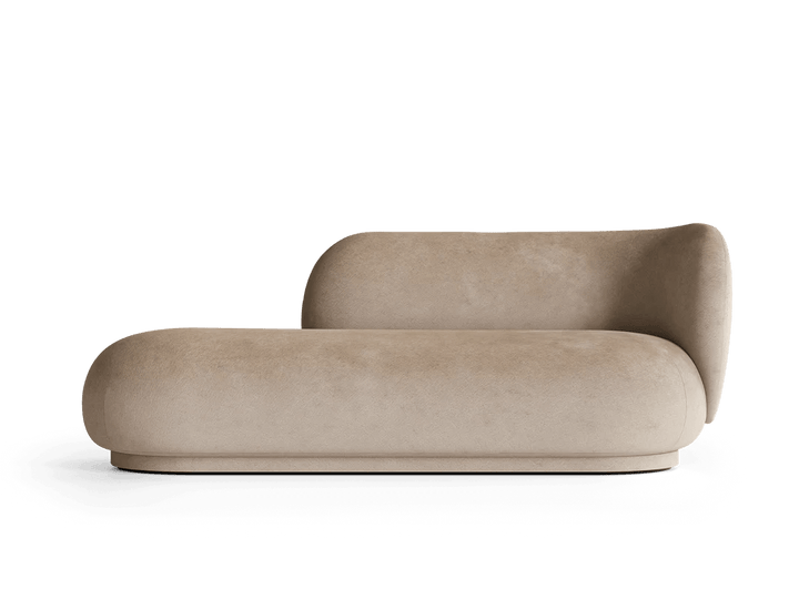 Rico Divan Right - Ferm Living Sofas - Faded Velvet - Sand - HORNE