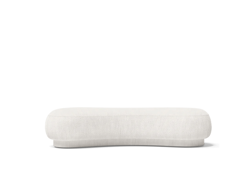 Rico Lounger Ottoman - Ferm Living Stools + Benches + Ottomans - Rich Velvet - Soft Brown - HORNE