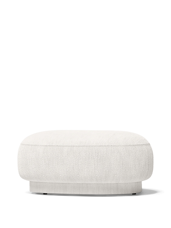 Rico Lounger Pouf - Ferm Living Stools + Benches + Ottomans - Bouclé - Off - white - HORNE