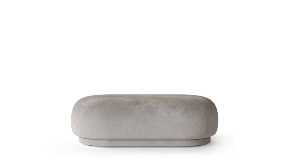 Rico Ottoman - Ferm Living Stools + Benches + Ottomans - Faded Velvet - Concrete - HORNE