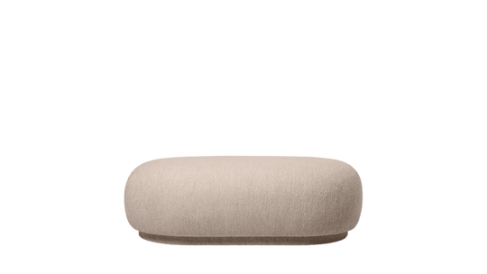 Rico Ottoman - Ferm Living Stools + Benches + Ottomans - Soft Bouclé - Natural - HORNE