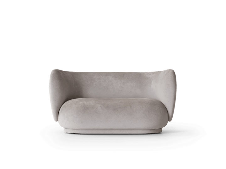 Rico Sofa 2 - Ferm Living Sofas - Faded Velvet - Concrete - HORNE