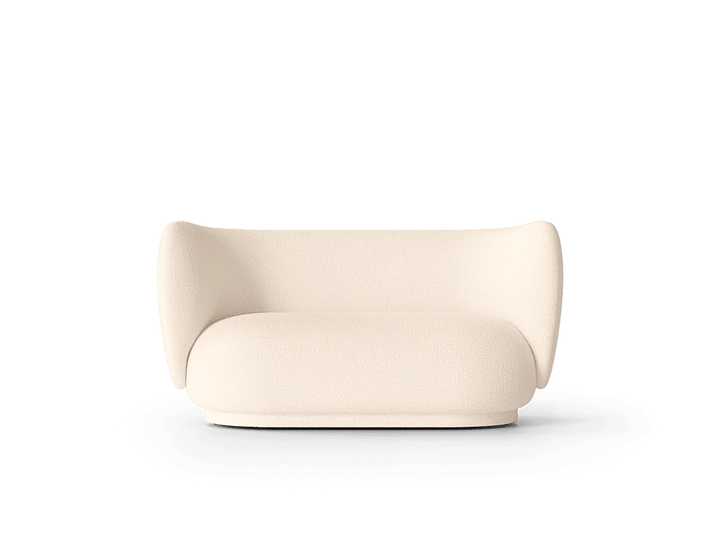 Rico Sofa 2 - Ferm Living Sofas - Wool Bouclé - Off - White - HORNE