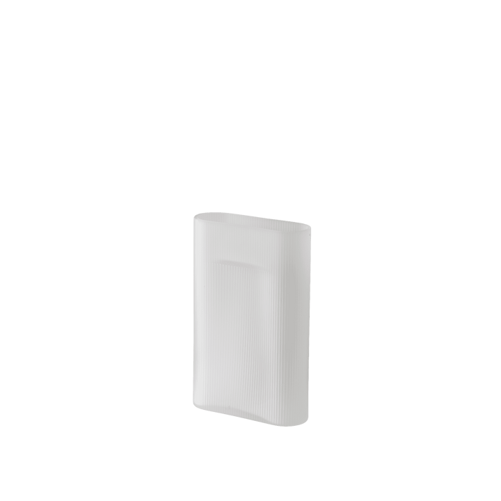 Ridge Vase - Muuto Vases - Medium - White Frosted Glass - HORNE