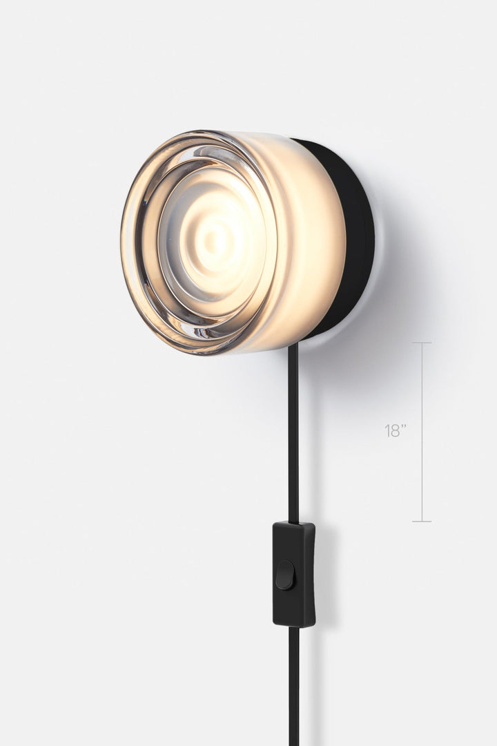 Ripple Corded - Black Anodized - RBW Lighting - Smoked - 2700K (warm white) - Corded Plug - in (Bottom) w. Toggle Switch / 120V Input - HORNE