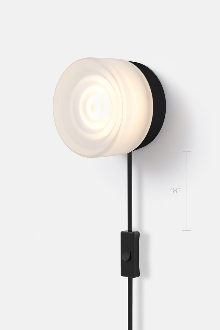 Ripple Corded - Black Anodized - RBW Lighting - Frosted - 2700K (warm white) - Corded Plug - in (Bottom) w. Toggle Switch / 120V Input - HORNE