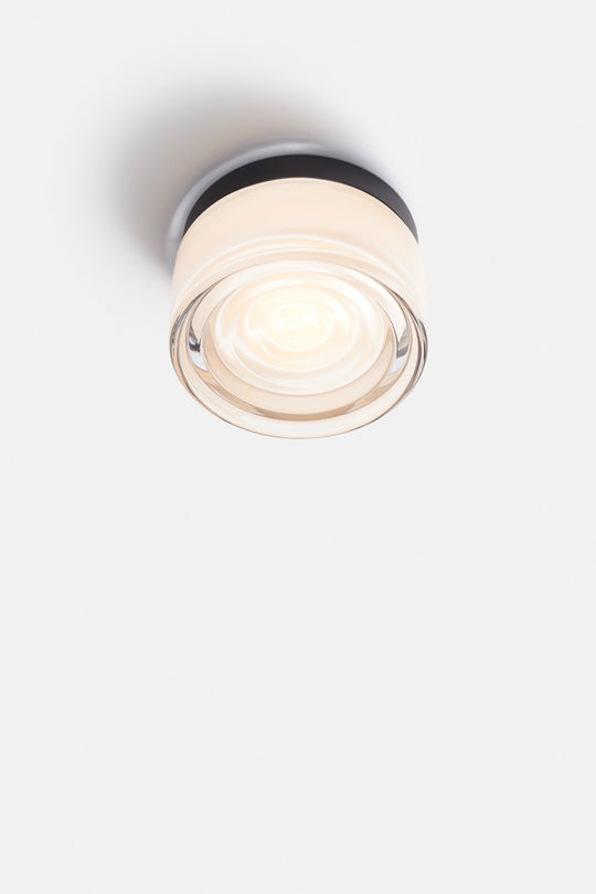 Ripple Flush Mount - RBW Lighting - White Interior - Black Anodized - 2700K (warm white) - HORNE