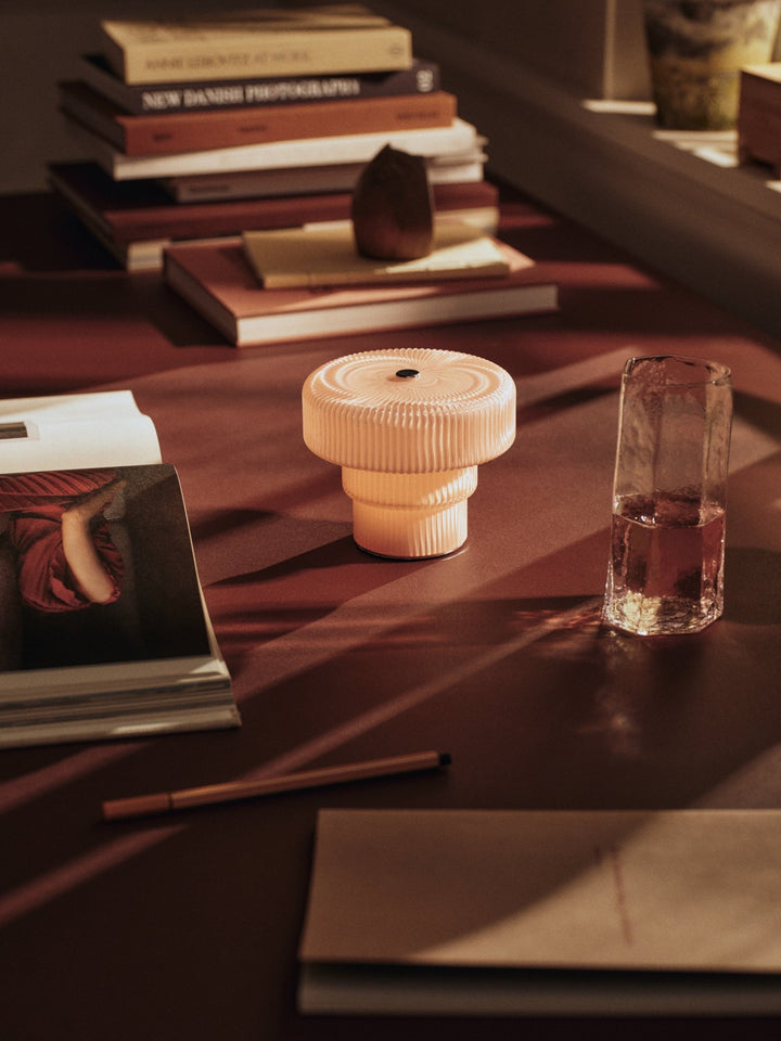 Ripple Portable Lamp - H10 - Ferm Living Table + Task - Pale Rose - HORNE
