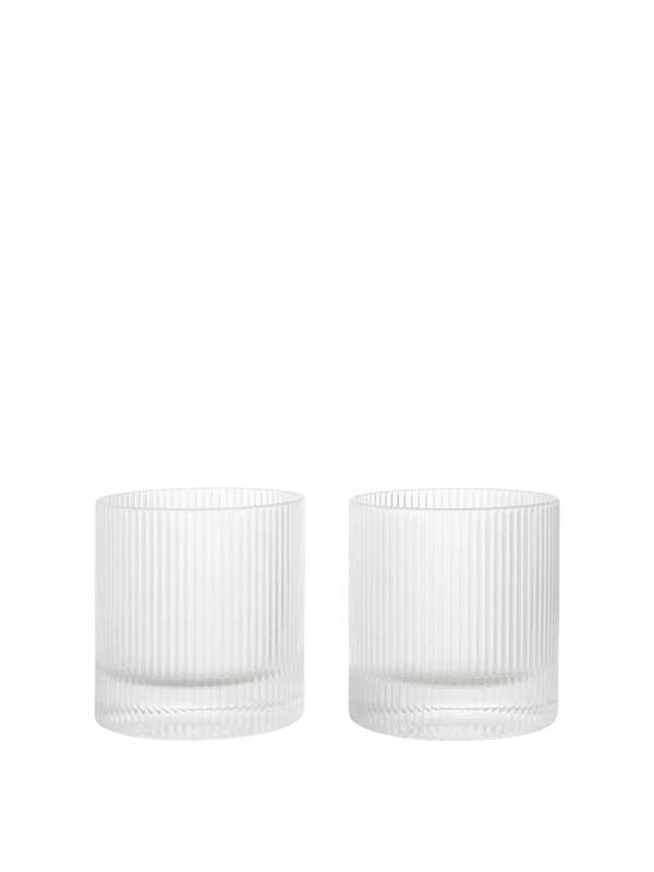 Ripple Tumbler Glasses - Set of 2 - Ferm Living Glassware - HORNE