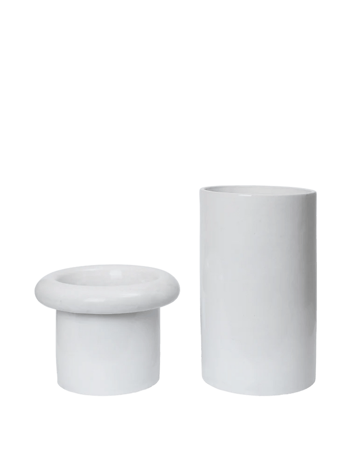 Rollo Pot - Ferm Living Planters - Large - White - HORNE