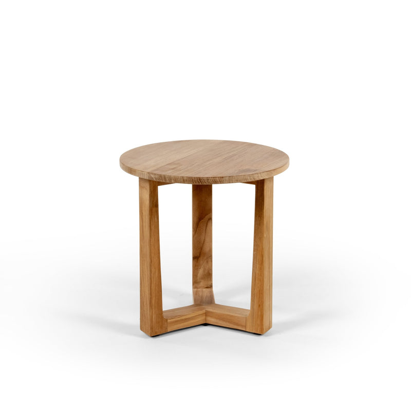 Round Teak Side Table - BETACO Tables + Desks - 13.7