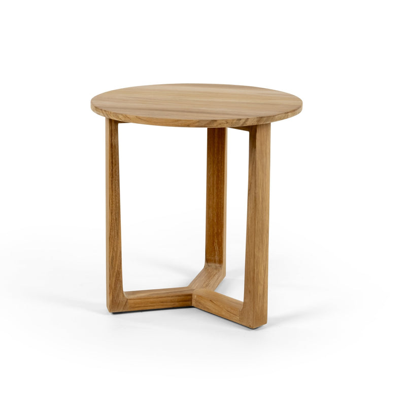 Round Teak Side Table - BETACO Tables + Desks - 13.7