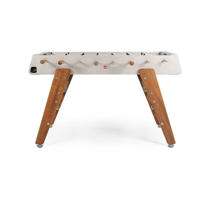 RS3 Indoor Foosball Table - Iroko Wood Legs-white