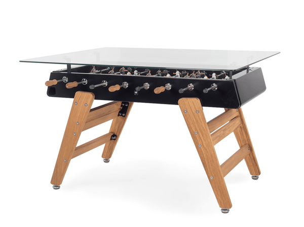 RS3 Wood Foosball Table  and Dining Table - RS Barcelona - Games + Recreation - Rectangular - Black - HORNE