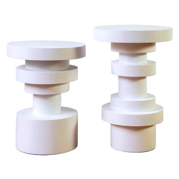 Sass Side Table - One of Each - Souda Tables + Desks - White - HORNE