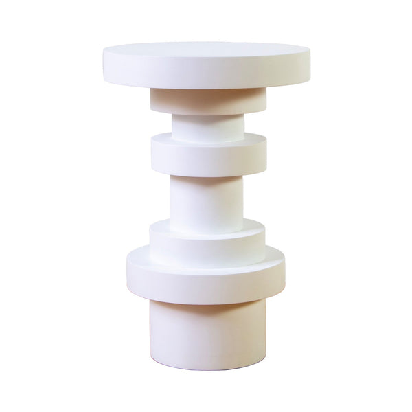 Sass Side Table - Souda Tables + Desks - Tall - White - HORNE