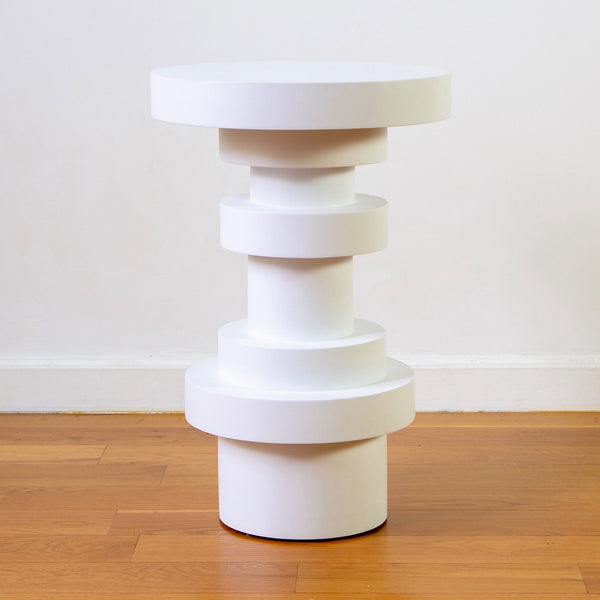 Sass Side Table - Souda Tables + Desks - Tall - White - HORNE