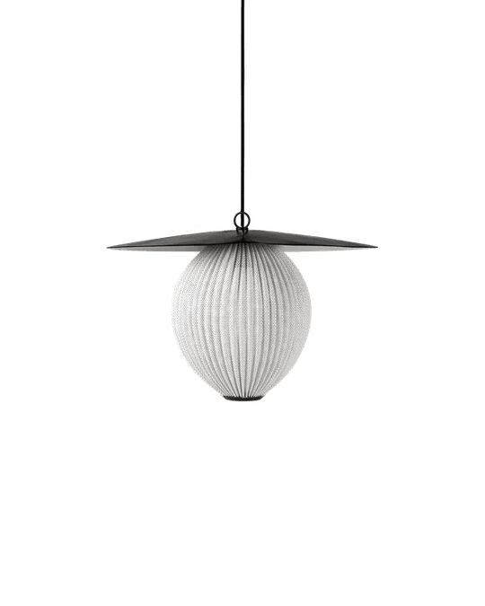 Satellite Pendant - US - Gubi Pendants - Medium - Ø22 - Black - Cream White Semi Matt - HORNE