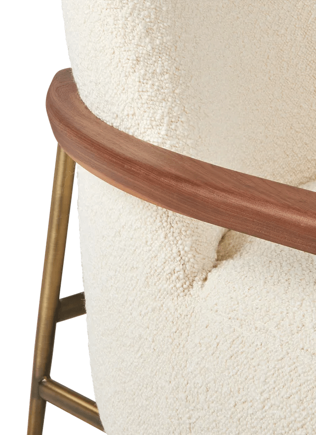 Sejour Lounge Chair - Fully Upholstered - Gubi Lounge Chairs - Antique Brass Base - Group F - HORNE