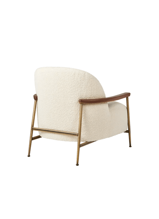 Sejour Lounge Chair - Fully Upholstered - Gubi Lounge Chairs - Antique Brass Base - Group F - HORNE