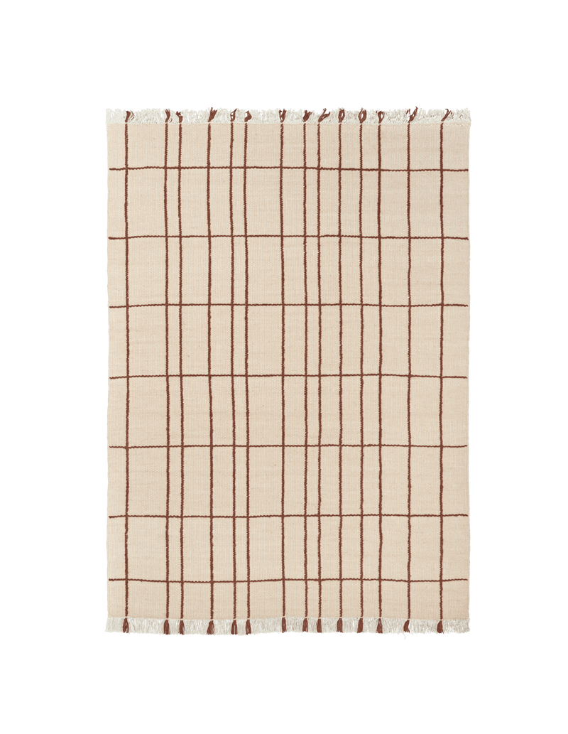 Sen Rug - 140 x 200 - Ferm Living Rugs - Parchment/Chestnut - HORNE