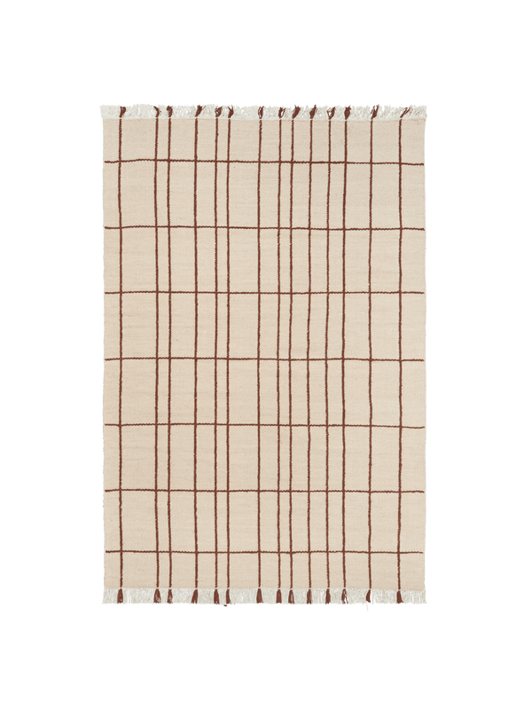 Sen Rug - 170 x 240 - Ferm Living Rugs - Parchment/Chestnut - HORNE
