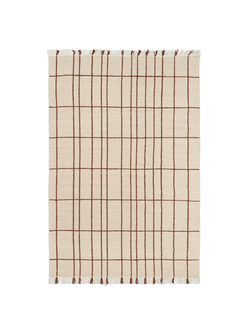 Sen Rug - 170 x 240 - Ferm Living Rugs - Parchment/Chestnut - HORNE
