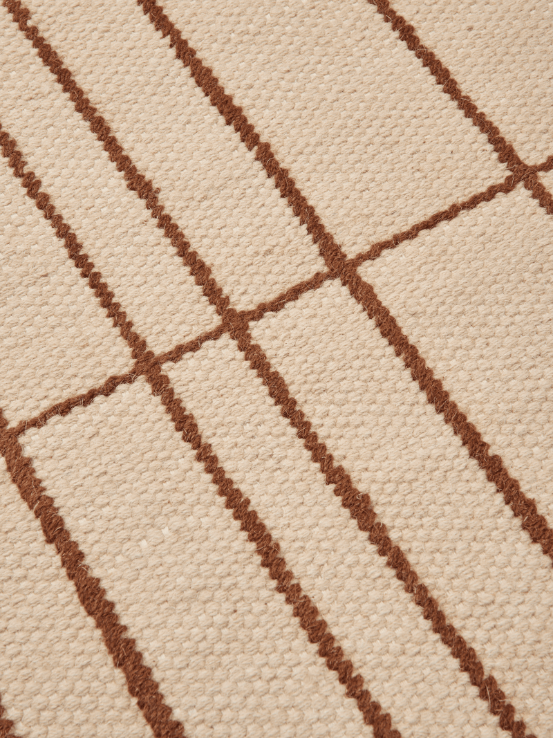 Sen Rug - 170 x 240 - Ferm Living Rugs - Parchment/Chestnut - HORNE