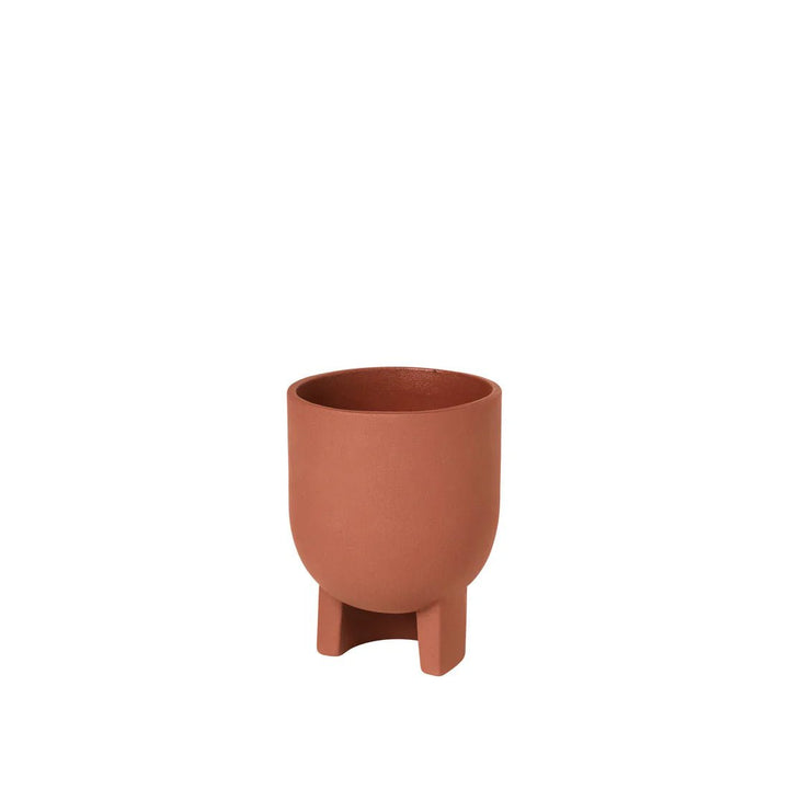 Serene Flowerpot - Kristina Dam Outdoor Accessories - Small - Red Engobe Terracotta - HORNE