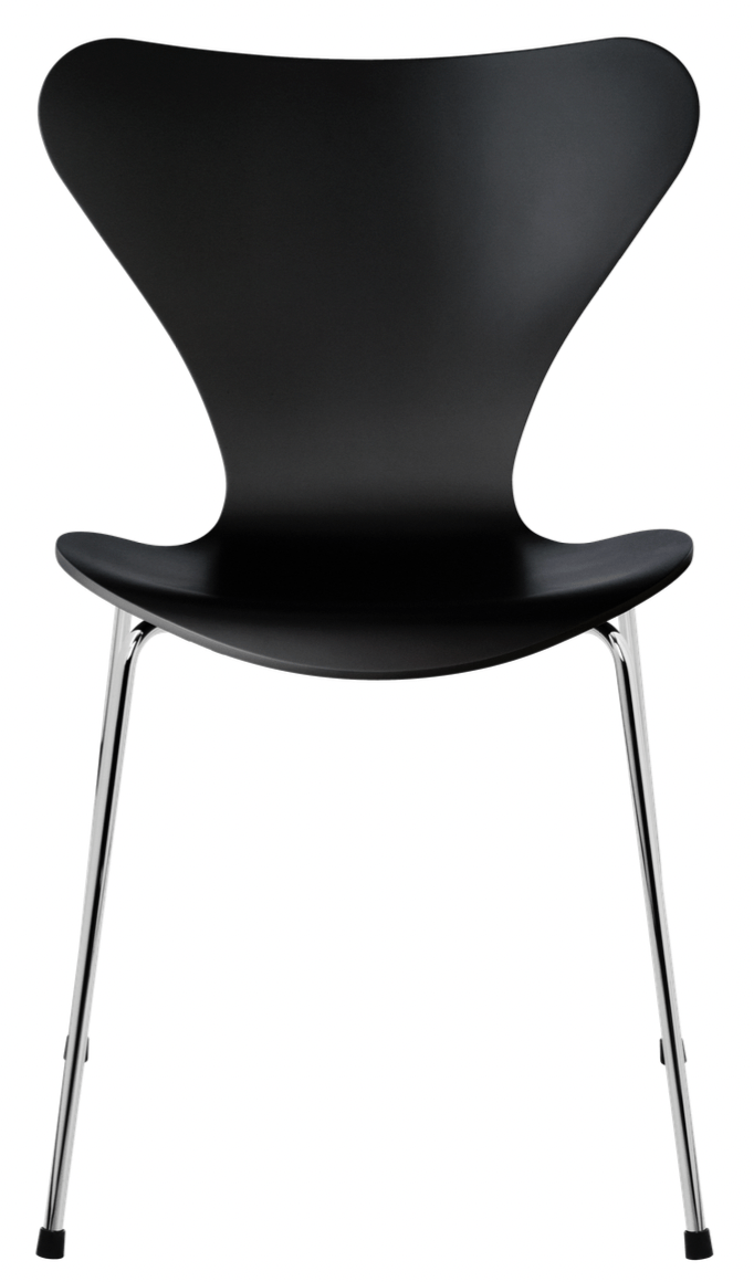 Series 7 Chair  - Lacquered - Fritz Hansen - Chairs - Black - Chromed Steel - HORNE